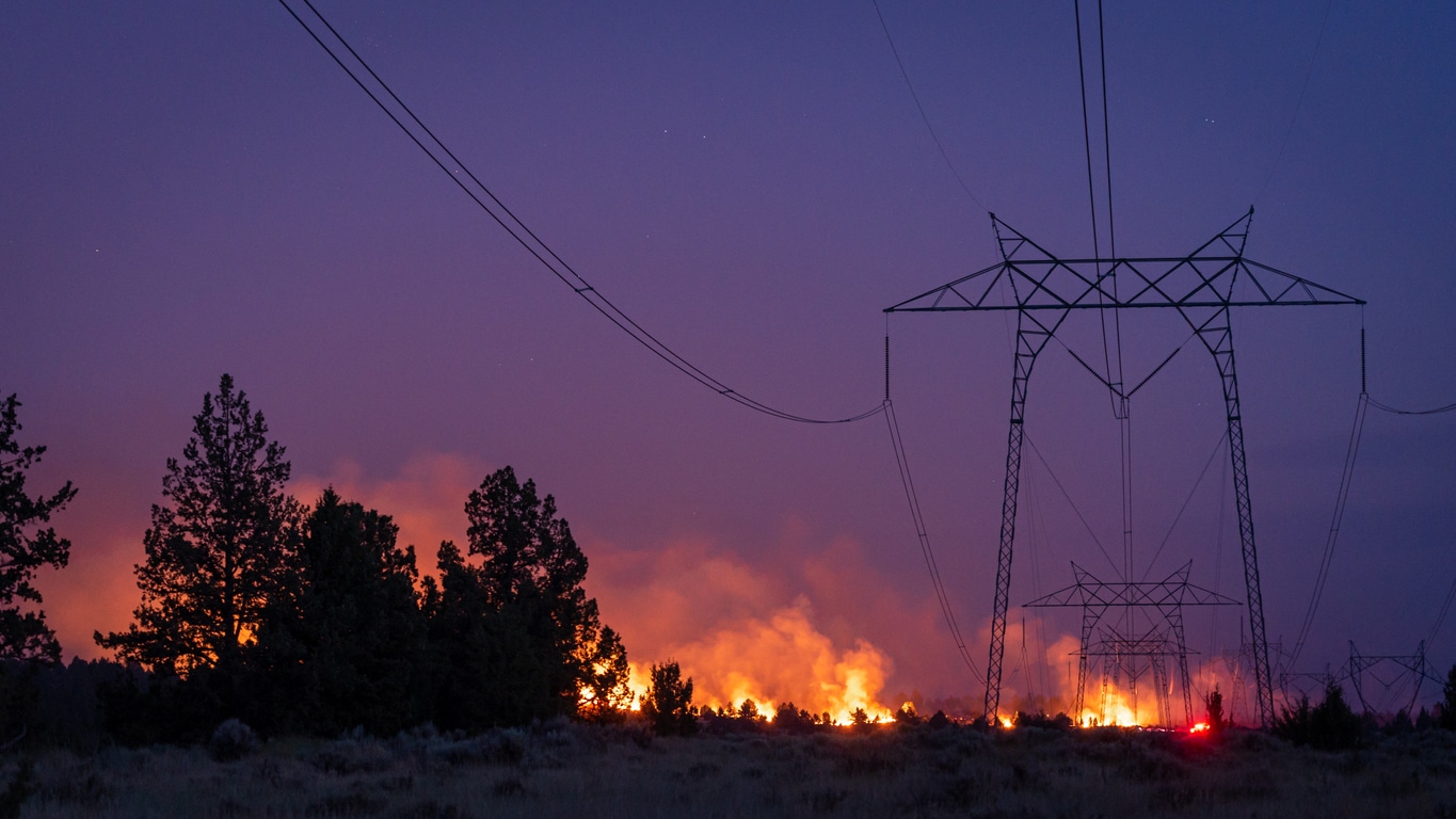 Wildfire can create power blackouts